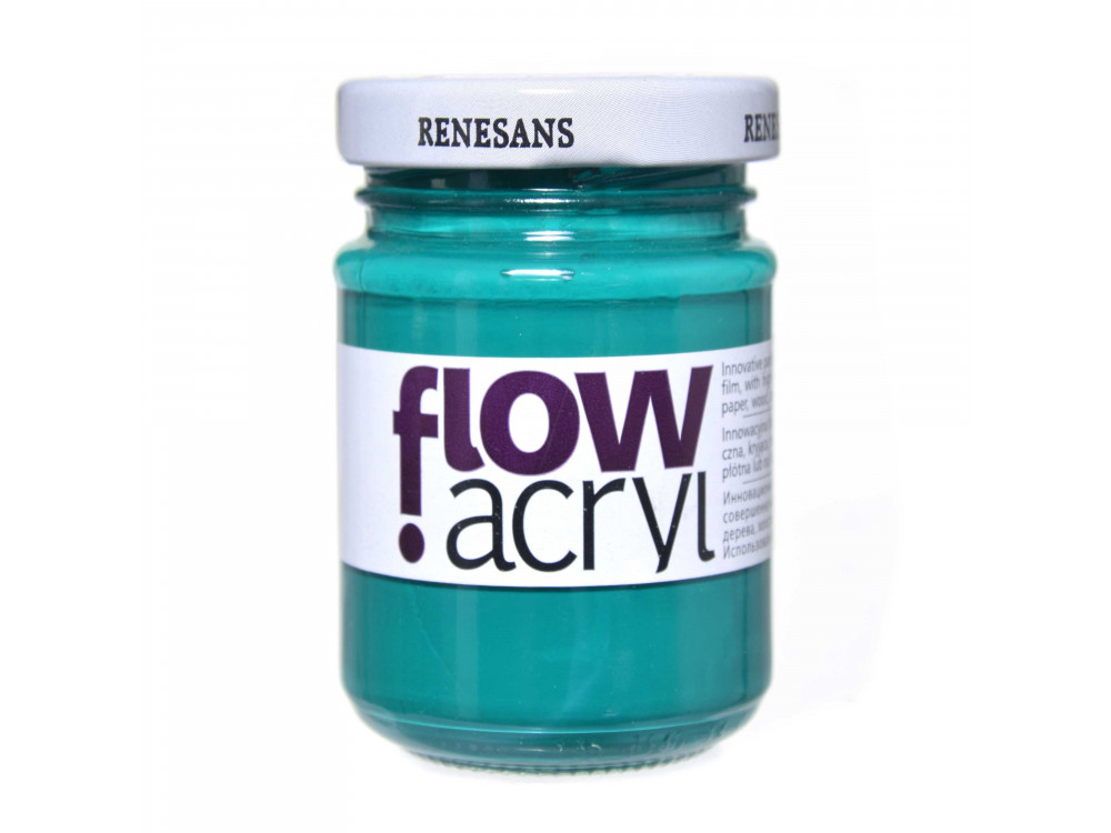 Acrylic paint Flow - Renesans - 20, phtalo green, 125 ml