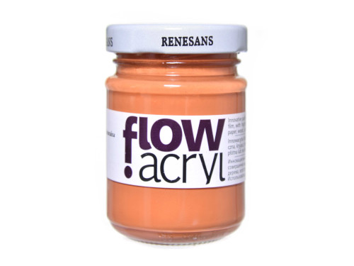 Acrylic paint Flow - Renesans - 10, raw sienna, 125 ml