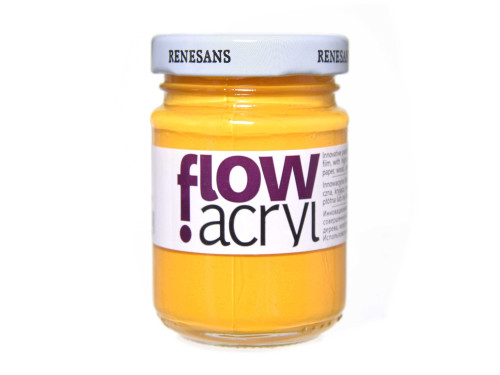 Acrylic paint Flow - Renesans - 06, yellow deep, 125 ml