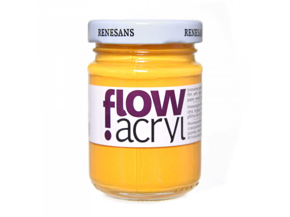Acrylic paint Flow - Renesans - 06, yellow deep, 125 ml