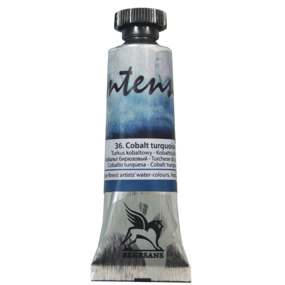 Farba akwarelowa Intense Water- Renesans - 36, cobalt turquoise, 15 ml