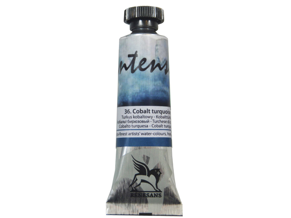 Watercolor paint Intense - Renesans - 36, cobalt turquoise, 15 ml