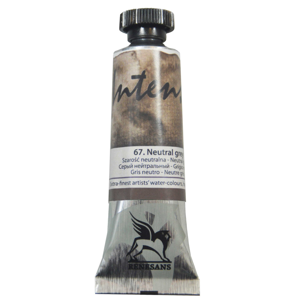 Farba akwarelowa Intense Water - Renesans - 67, neutral grey, 15 ml