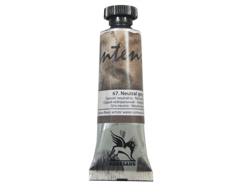 Watercolor paint Intense - Renesans - 67, neutral grey, 15 ml