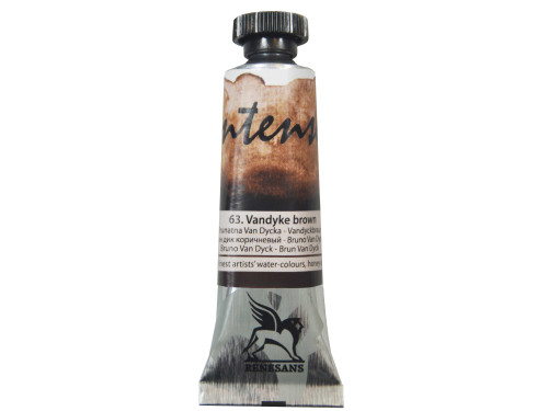 Watercolor paint Intense - Renesans - 63, vandyke brown, 15 ml
