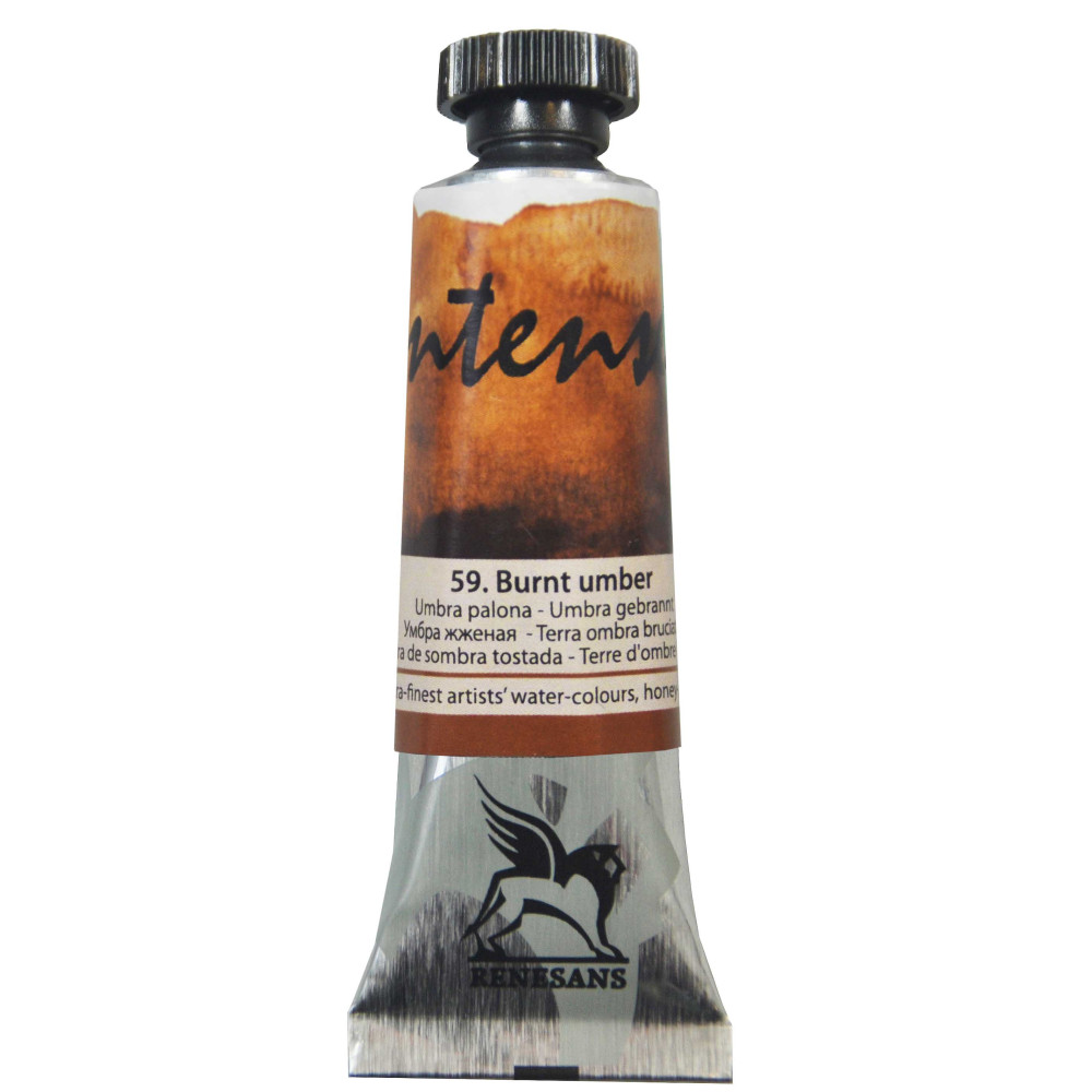 Watercolor paint Intense - Renesans - 59, burnt umber, 15 ml