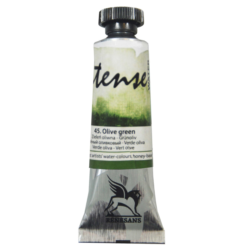 Farba akwarelowa Intense Water - Renesans - 45, olive green, 15 ml