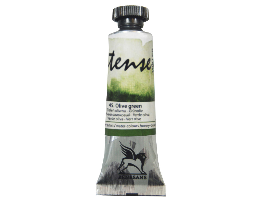 Farba akwarelowa Intense Water - Renesans - 45, olive green, 15 ml