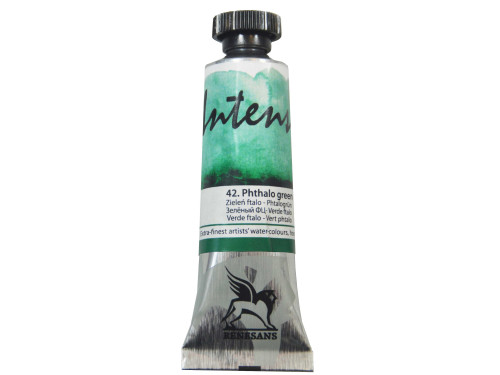 Watercolor paint Intense - Renesans - 42, phthalo green, 15 ml