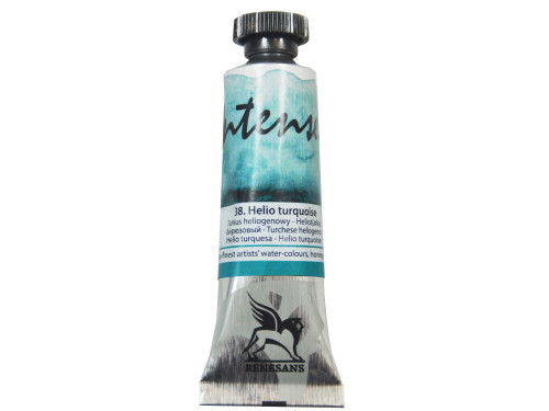 Watercolor paint Intense - Renesans - 38, helio turquoise, 15 ml