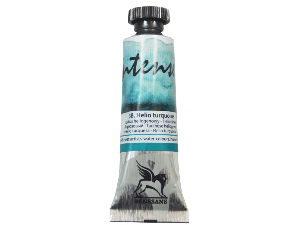 Farba akwarelowa Intense Water - Renesans - 38, helio turquoise, 15 ml