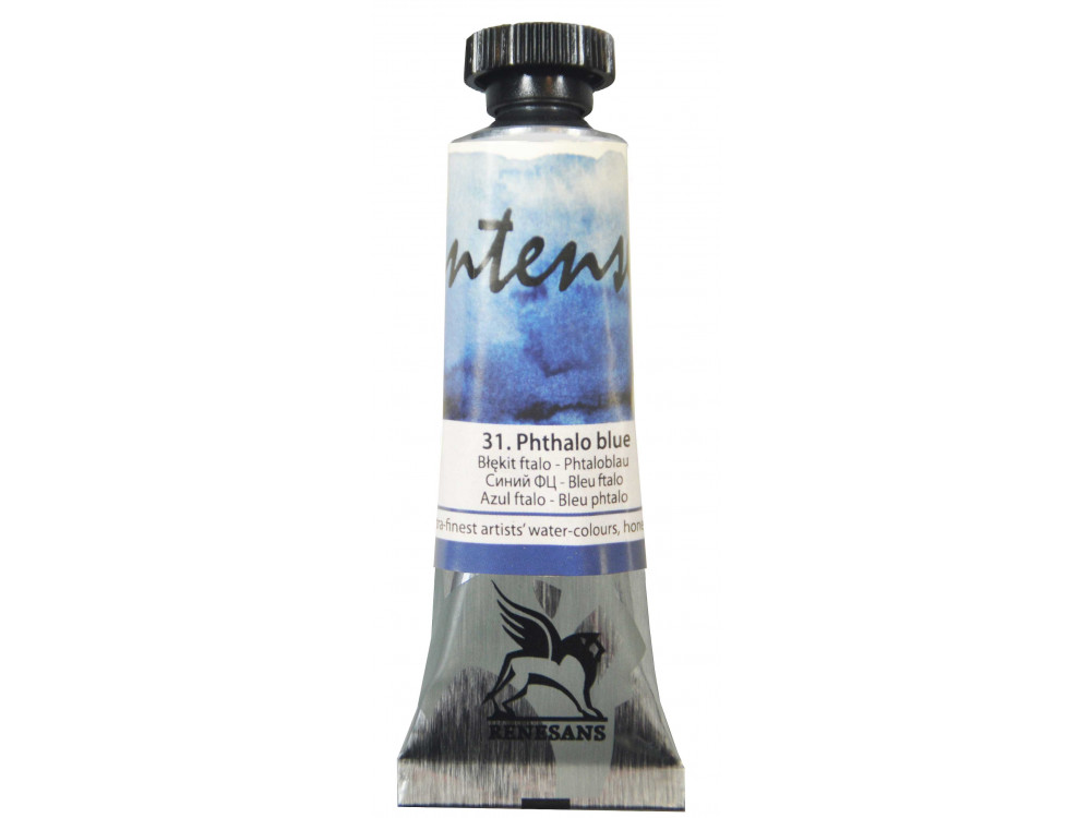 Watercolor paint Intense - Renesans - 31, phthalo blue, 15 ml
