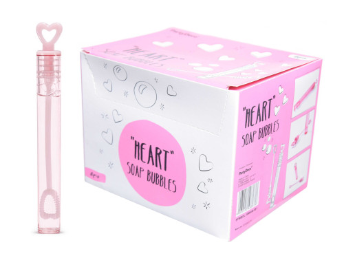Soap bubbles Heart - pink, 48 pcs.