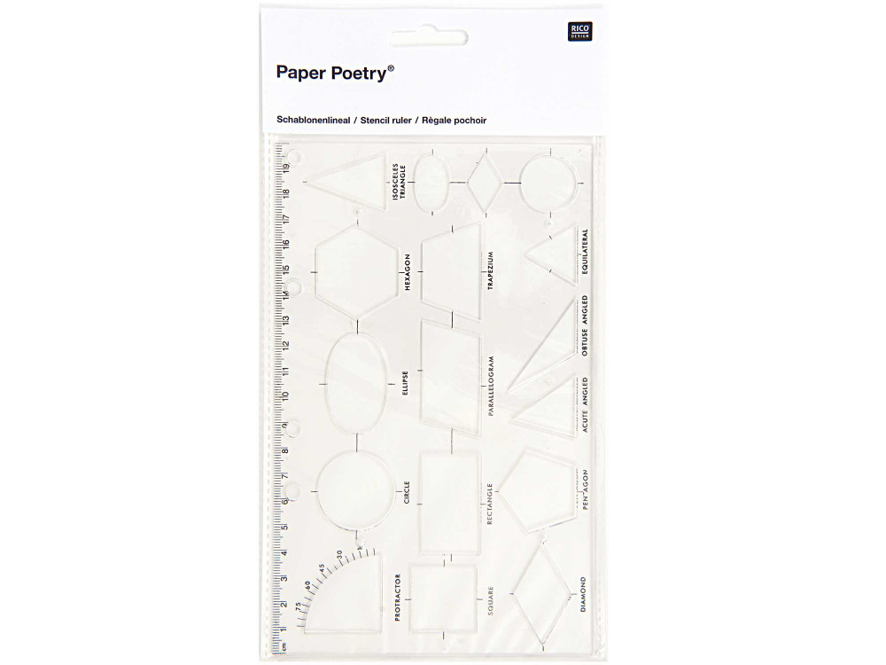 Stencils - Paper Poetry - geometry, 12,5 x 20 cm