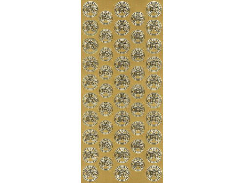 Stickersy, naklejki ażurowe - IHS, złote