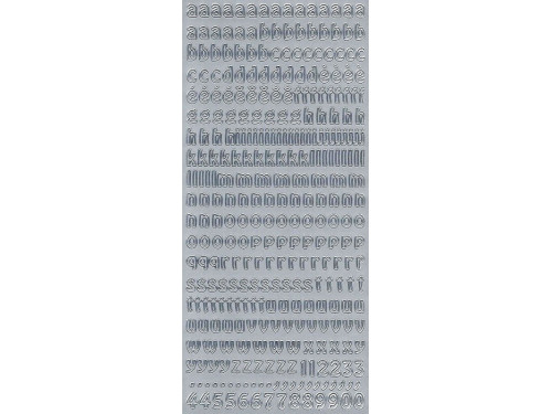Stickers - Alphabet (lower case) 268 Silver