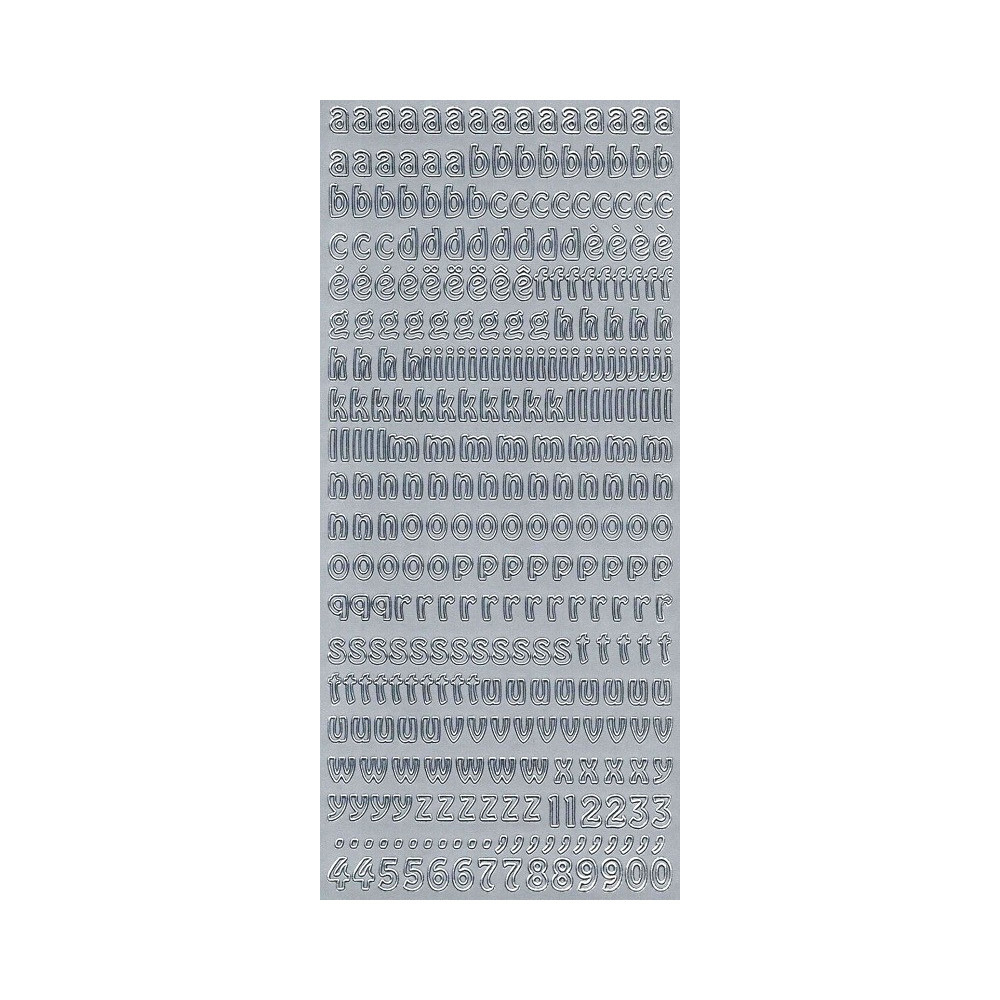 Stickers - Alphabet (lower case) 268 Silver