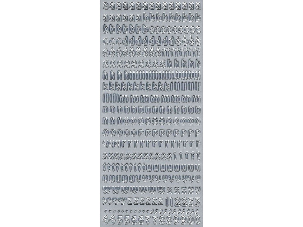 Stickers - Alphabet (lower case) 268 Silver