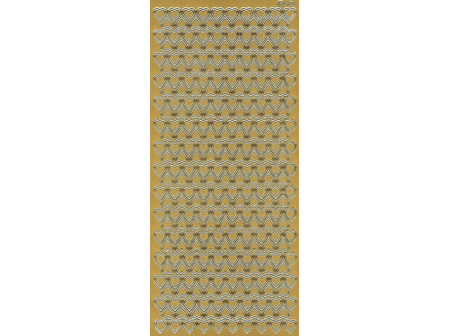 Stickersy, naklejki ażurowe - Serca, złote