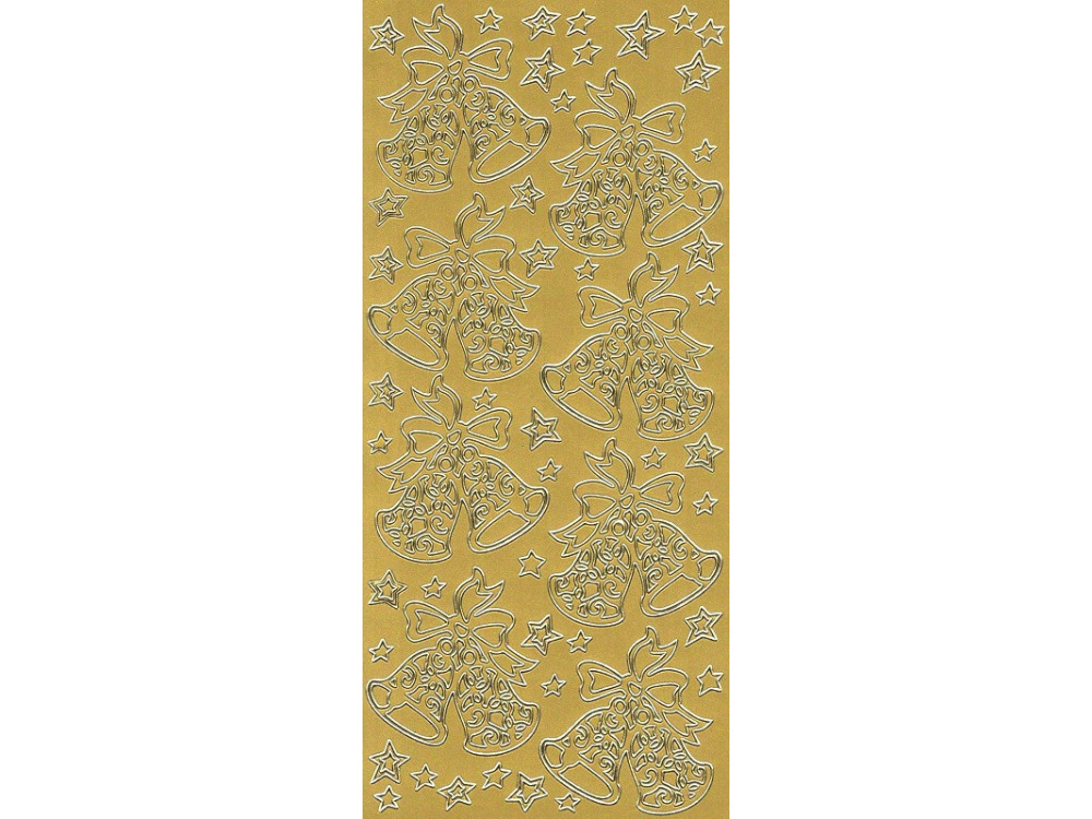 Stickersy, naklejki ażurowe - Dzwonki, złote