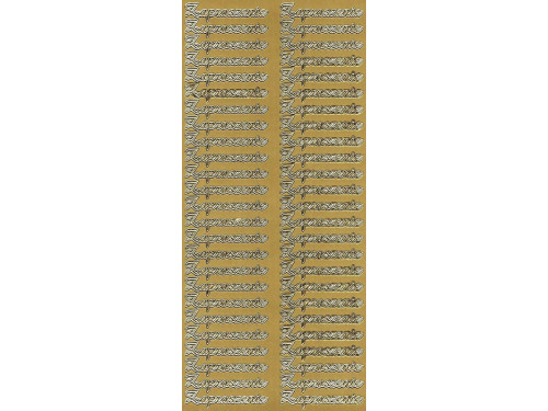 Stickersy, naklejki ażurowe - Zaproszenie, złote