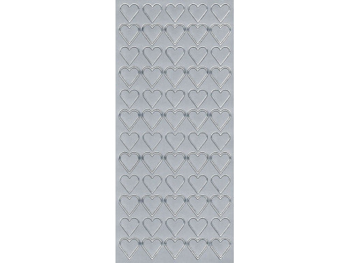 Stickers - Hearts 81 Silver