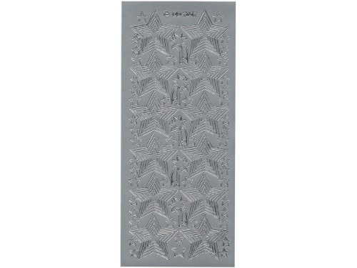 Stickersy, naklejki ażurowe - Gwiazdy, srebrne