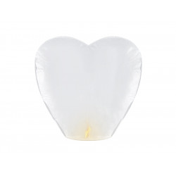 Sky lantern Heart - white, 37 x 93 x 95 cm