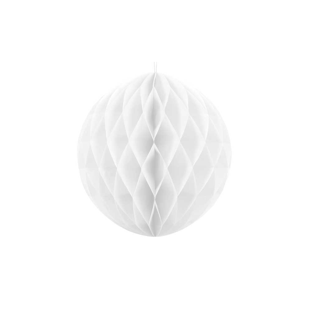 Honeycomb ball - white, 10 cm