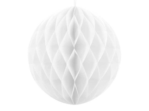 Honeycomb ball - white, 20 cm