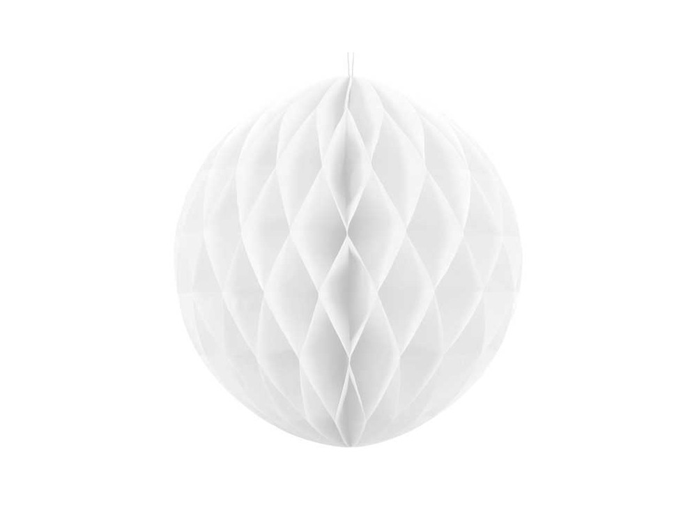 Honeycomb ball - white, 20 cm
