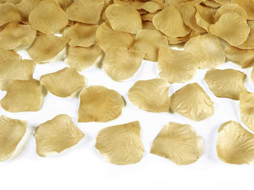Rose petals in bag - gold, 100 pcs.