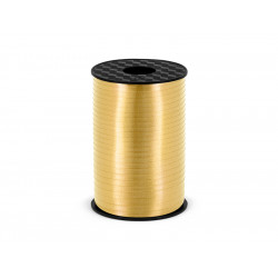 Plastic ribbon - gold, 5 mm...