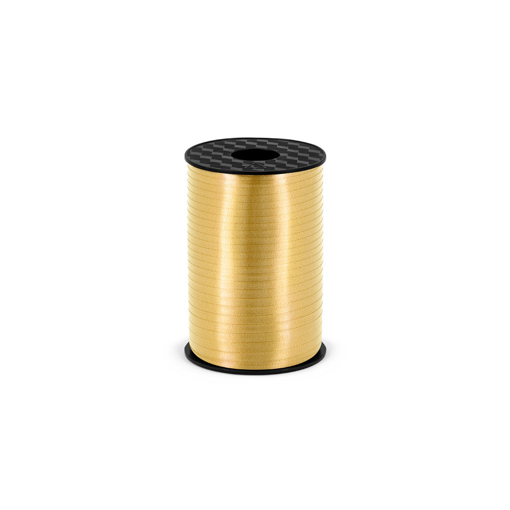 Plastic ribbon - gold, 5 mm x 225 m