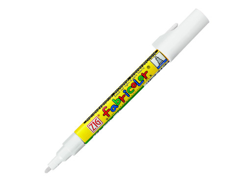 Marker do tkanin Fabricolor ZIG - Kuretake - biały