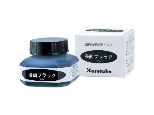 Tusz do komiksów Ink Cartoon Black - Kuretake - czarny, 60 ml