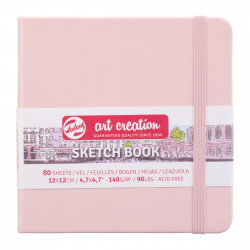 Sketch Book 12 x 12 cm - Talens Art Creation - Pastel Pink, 140g, 80 sheets