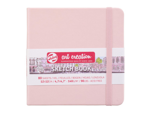 Sketch Book 12 x 12 cm - Talens Art Creation - Pastel Pink, 140g, 80 sheets