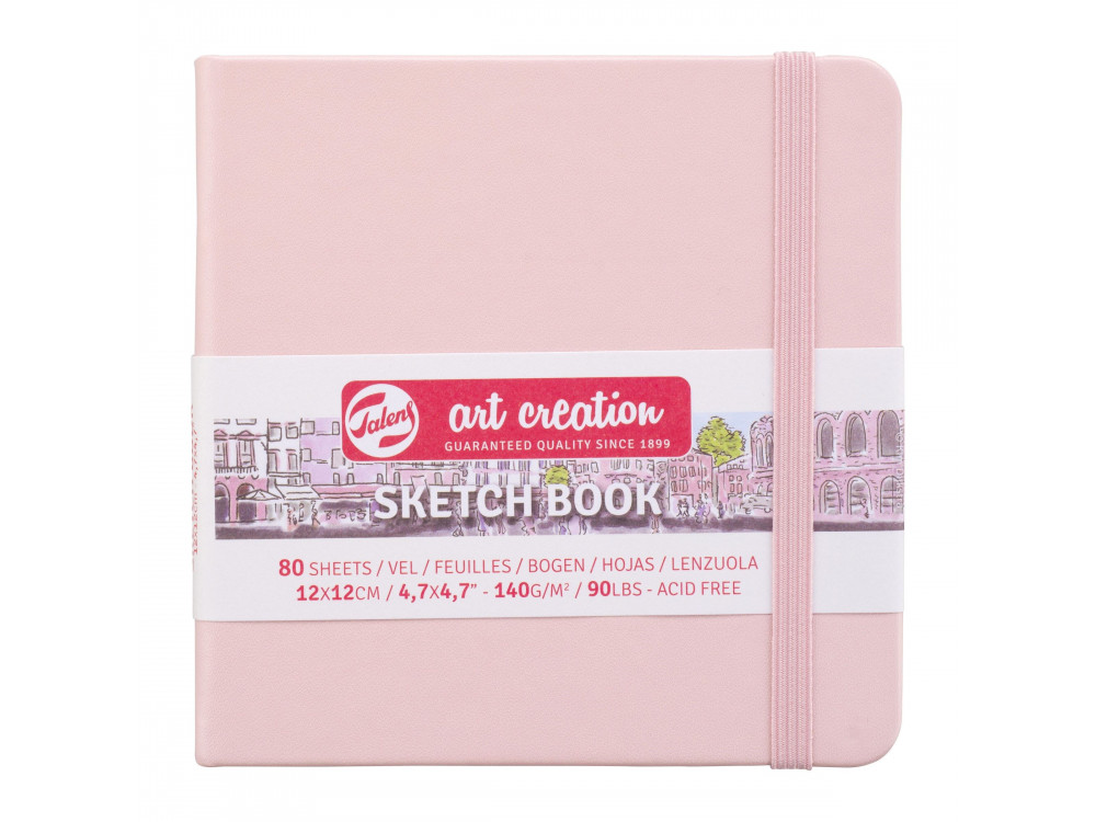 Sketch Book 12 x 12 cm - Talens Art Creation - Pastel Pink, 140g, 80 sheets