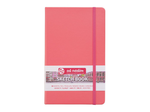 Sketch Book 13 x 21 cm - Talens Art Creation - Coral Red, 140g, 80 sheets
