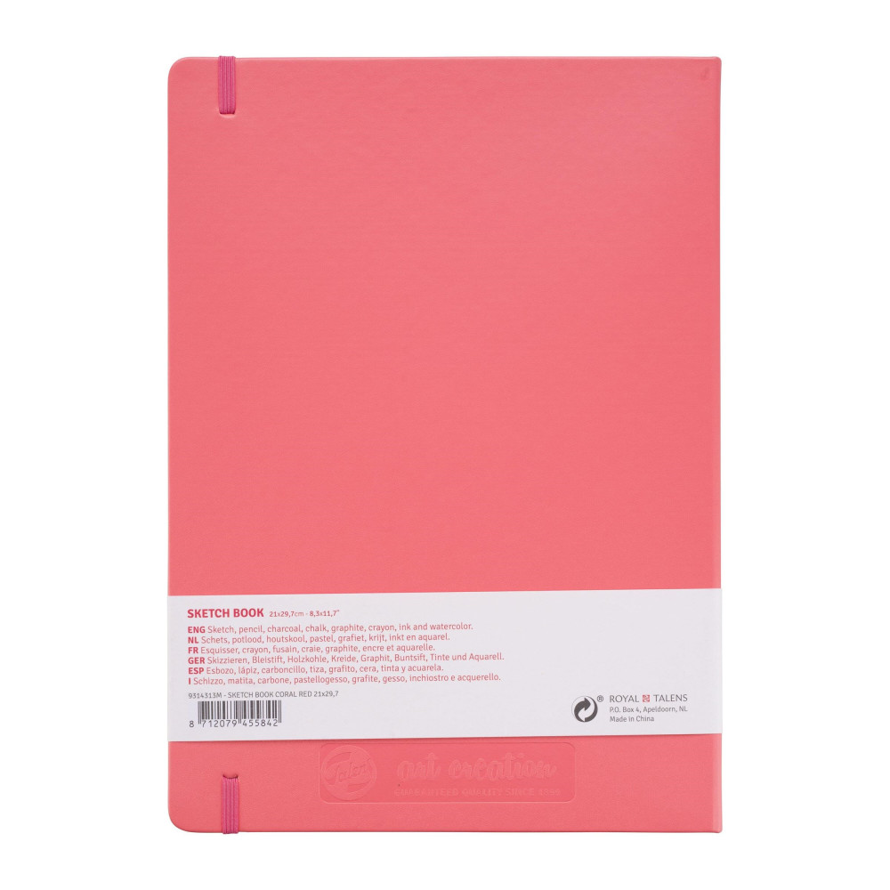 Sketch Book 21 x 30 cm - Talens Art Creation - Coral Red, 140g, 80 sheets