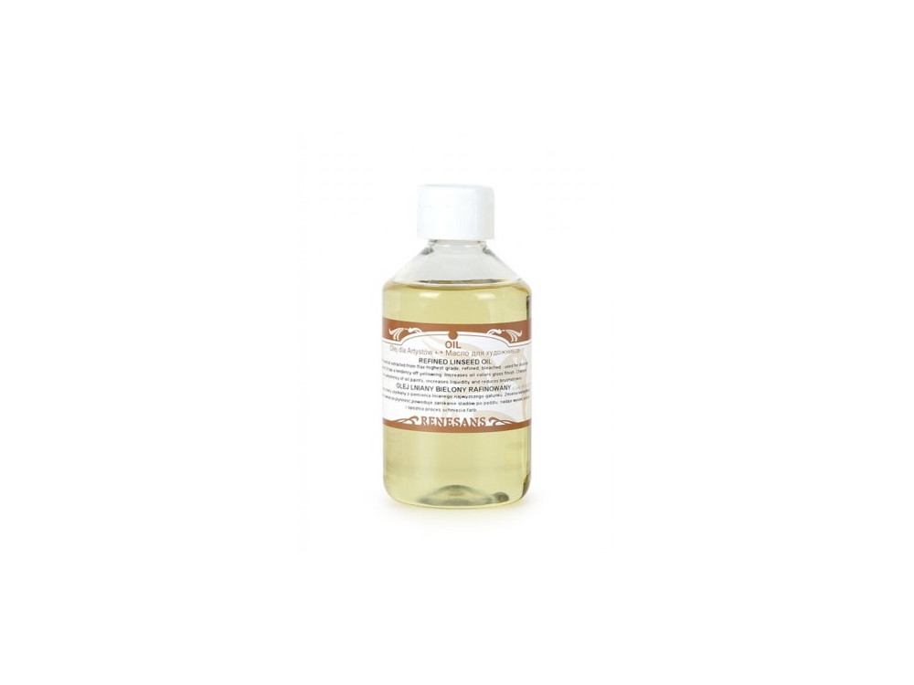 Olej lniany bielony, rafinowany - Renesans - połysk, 250 ml