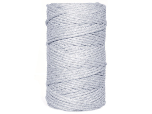 Cotton cord for macrames - grey, 2 mm, 100 g, 60 m