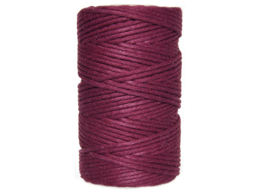 Cotton cord for macrames - bordeaux, 2 mm, 100 g, 60 m