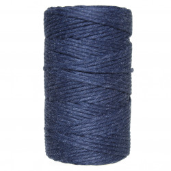 Cotton cord for macrames - dark blue, 2 mm, 100 g, 60 m