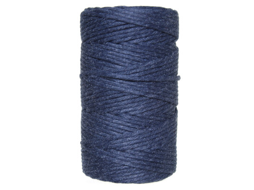 Sznurek bawełniany do makramy - granatowy, 2 mm, 100 g, 60 m