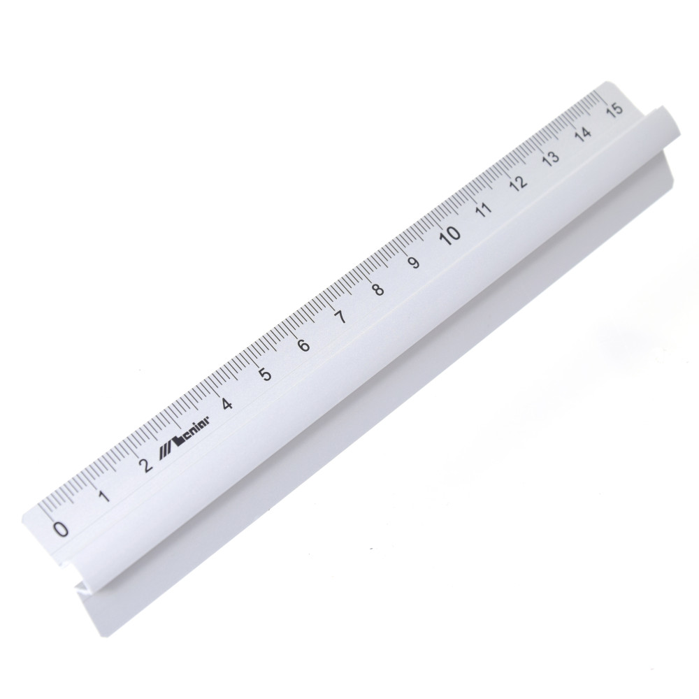 Aluminum ruler with handle 15 cm - Leniar