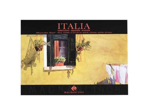 Watercolor cotton paper Italy A4 - Mangani 1404 - 300 g, 10 sheets