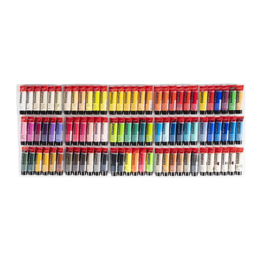 Set of acrylic paints in tubes - Amsterdam - 90 colors x 20 ml