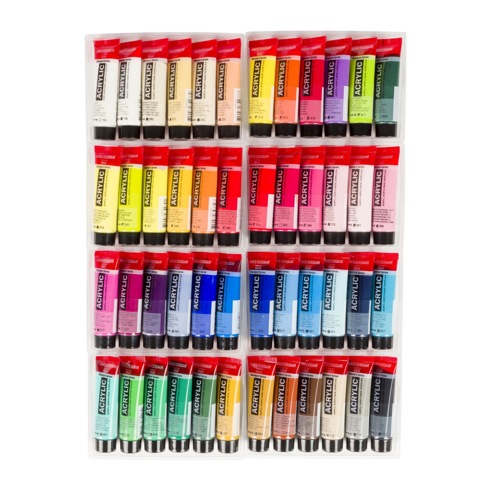 Zestaw farb akrylowych w tubkach - Amsterdam - 48 kolorów x 20 ml